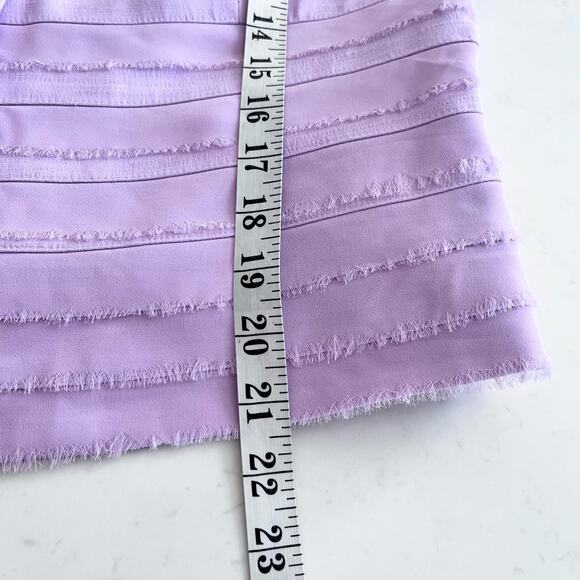 Worth Pastel Lavender Crepe Tulle Trim Jacket Blazer size 12 - Picture 9 of 9